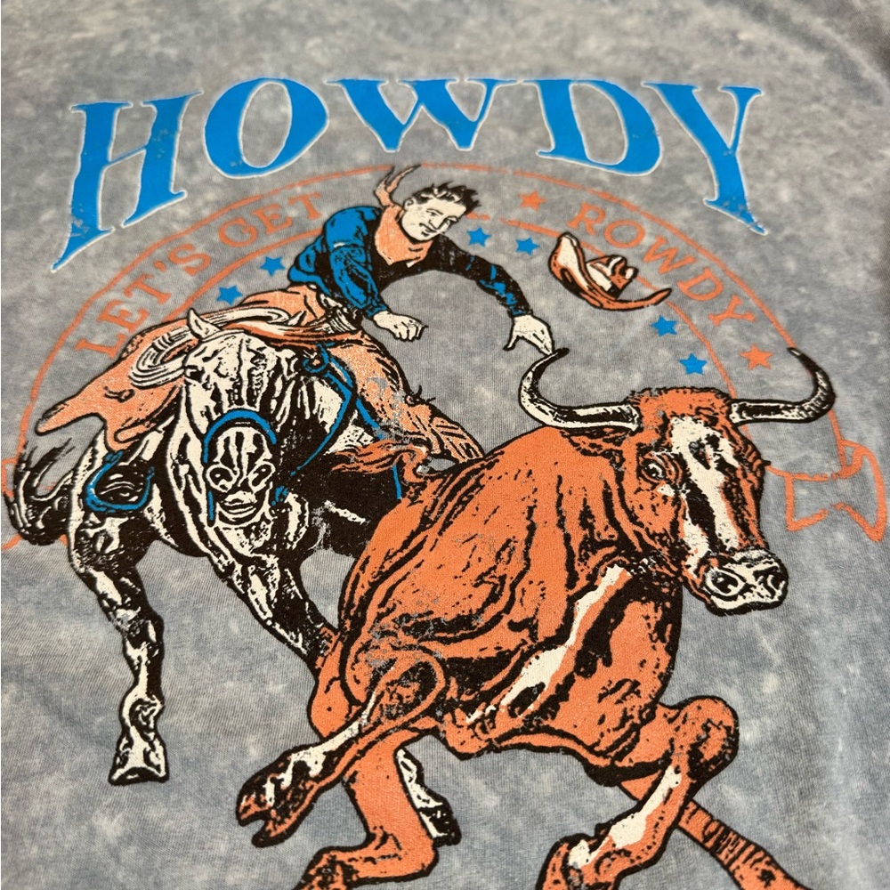 Gray Graphic Cowboy Tee